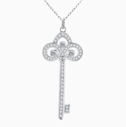 [MonoGleam] Sterling Silver Key Pendant Necklaces