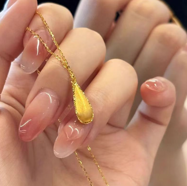 [MonoGleam]Gold-Plated Teardrop Necklaces