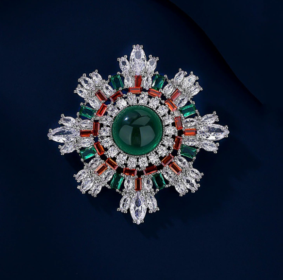 [MonoGleam] Snowflake Bloom Brooch