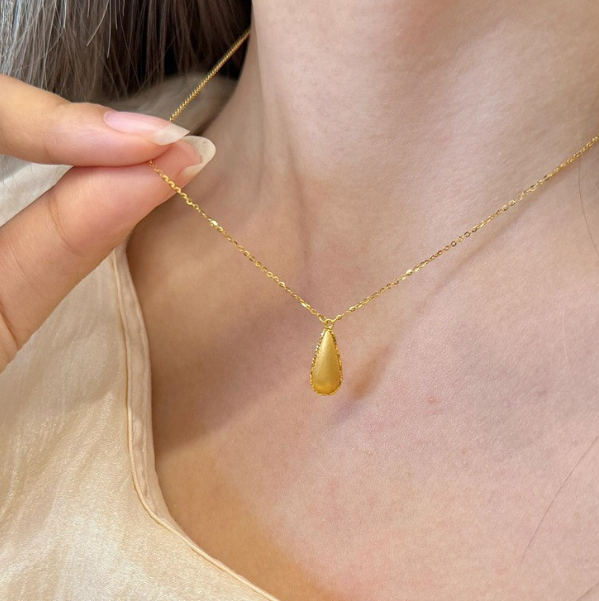 [MonoGleam]Gold-Plated Teardrop Necklaces