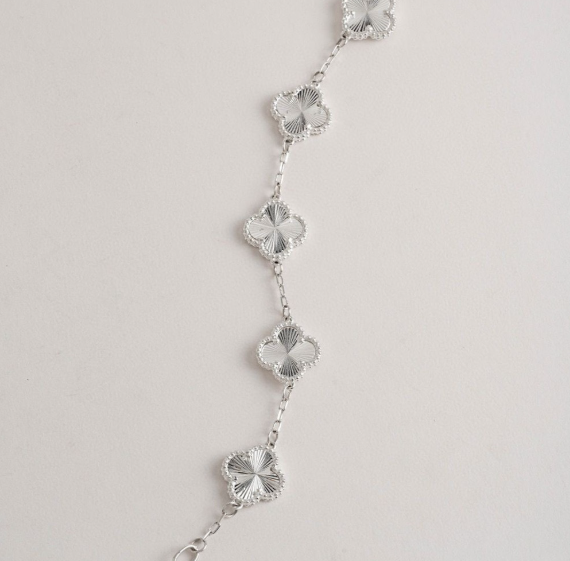 [MonoGleam]Silver Clover Bracelets