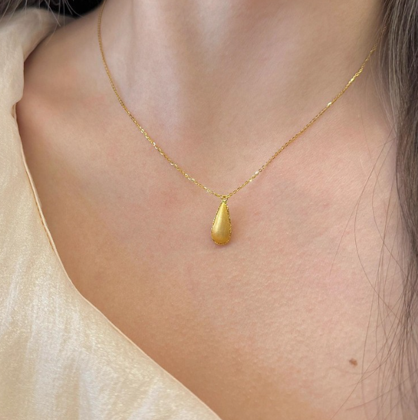 [MonoGleam]Gold-Plated Teardrop Necklaces
